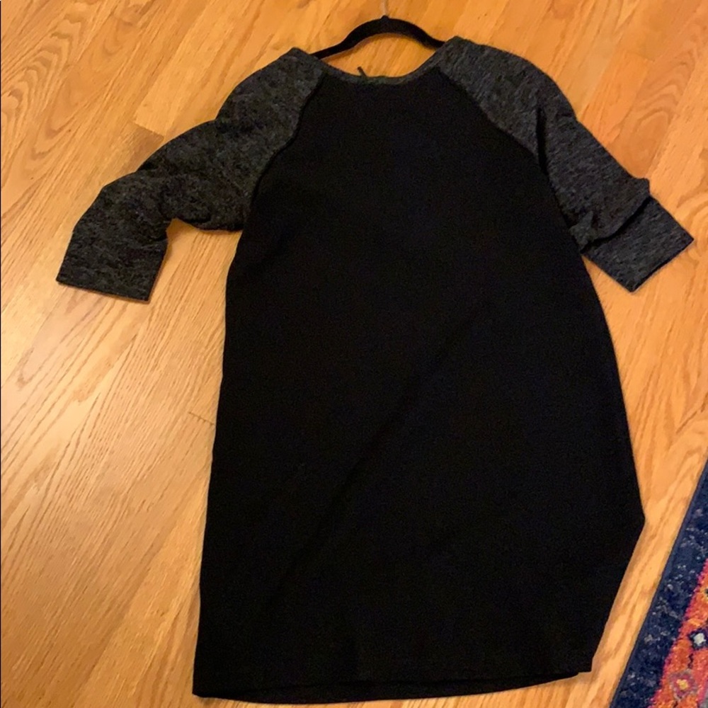 Black and grey shift dress
